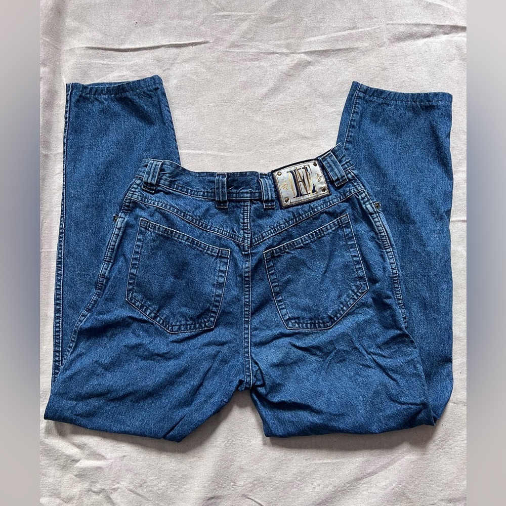 Vintage Escada Blue Wash Denim Jeans Size 40 - Picture 6 of 7